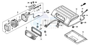 TRX300 FOURTRAX 300 drawing TAILLIGHT