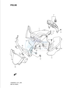 GSXF650 drawing METER PANEL