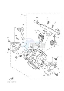 YFM700FWB KODIAK 700 KODIAK 700 (B16J) drawing THROTTLE BODY ASSY 1