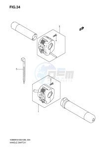 VZ800 (E3-E28) MARAUDER drawing HANDLE SWITCH (MODEL K5 K6)