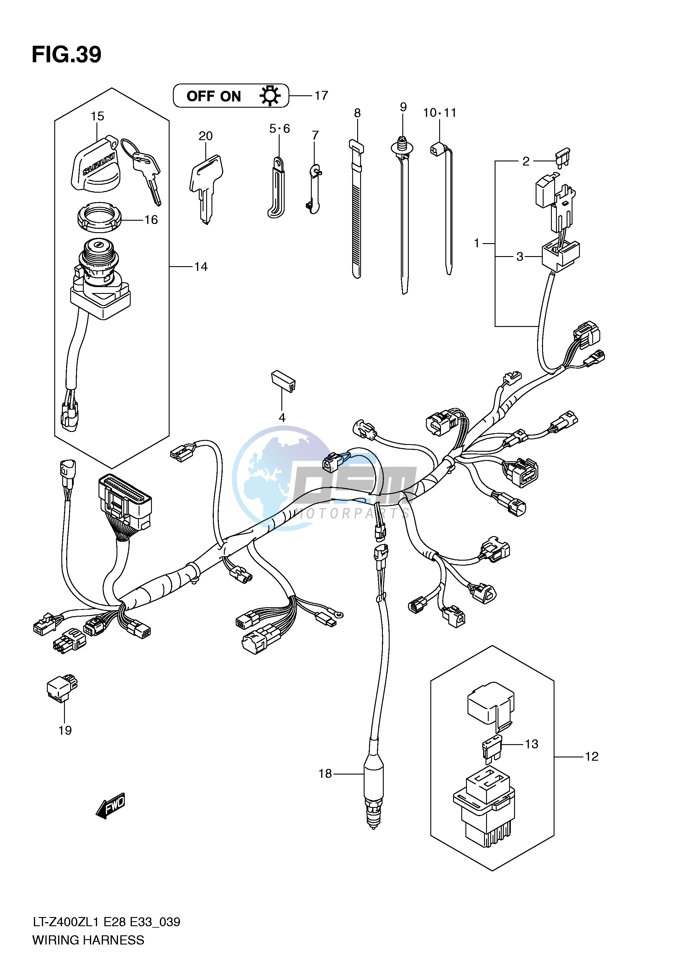 WIRING HARNESS (LT-Z400L1 E28)