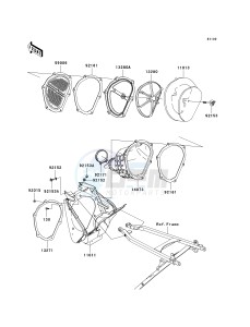 KX 250 T [KX250F] (7F) T7F drawing AIR CLEANER