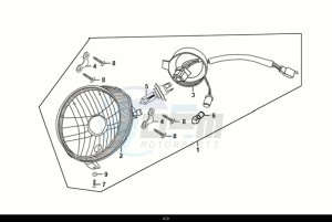 FIDDLE II 50 (AF05W5-EU) (E5) (M1) drawing HEADLIGHT