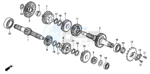 CB250 drawing TRANSMISSION