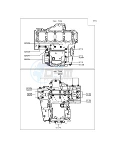 VERSYS 1000 KLZ1000BGF FR GB XX (EU ME A(FRICA) drawing Crankcase Bolt Pattern