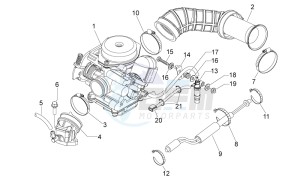 Scarabeo 50 4T 4V drawing Carburettor I