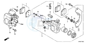 CB650FG CB650F 6ED - (6ED) drawing FRONT BRAKE CALIPER