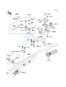 KX85 / KX85 II KX85B8F EU drawing Handlebar