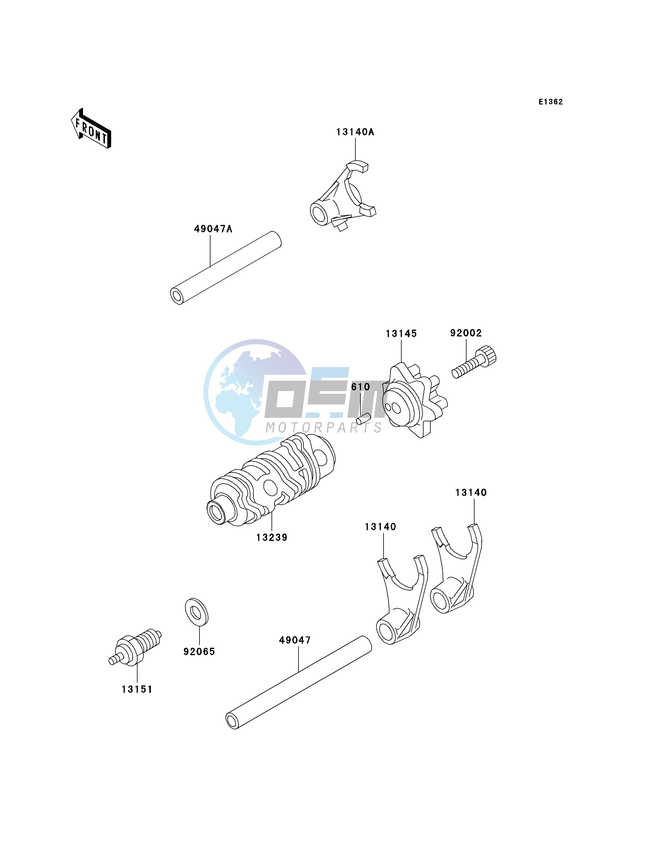 GEAR CHANGE DRUM_SHIFT FORK-- S- -