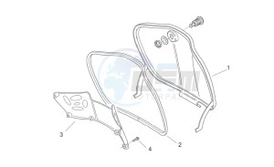 Scarabeo 50 2t e2 (eng. piaggio) drawing Central body I - Glove comp.door