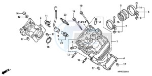 CBR125RW9 Australia - (U) drawing CYLINDER HEAD (CBR125RW7/RW9/RWA)