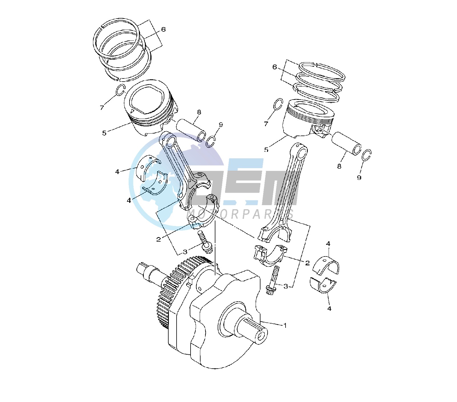 CRANKSHAFT AND PISTON