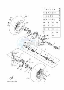 YFM450FWB KODIAK 450 (BJ5D) drawing FRONT WHEEL