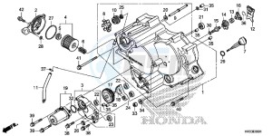 TRX420TE1E TRX420 ED drawing FRONT CRANKCASE COVER (TRX420FE1/FM1/FM2/TE1/TM1)