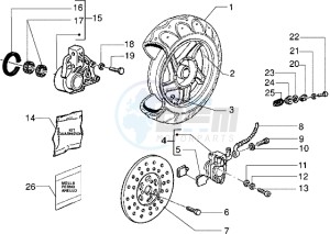 Zip 50 SP drawing Front wheel - Caliper