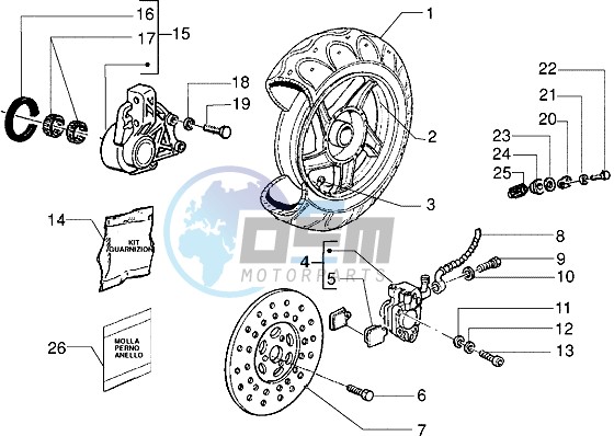 Front wheel - Caliper