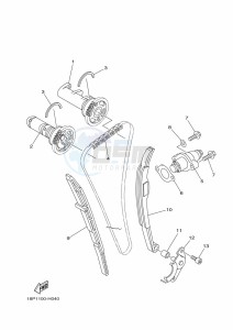 YFZ450R (BW2T) drawing CAMSHAFT & CHAIN