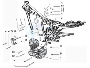 STX 150 drawing Engine and Frame