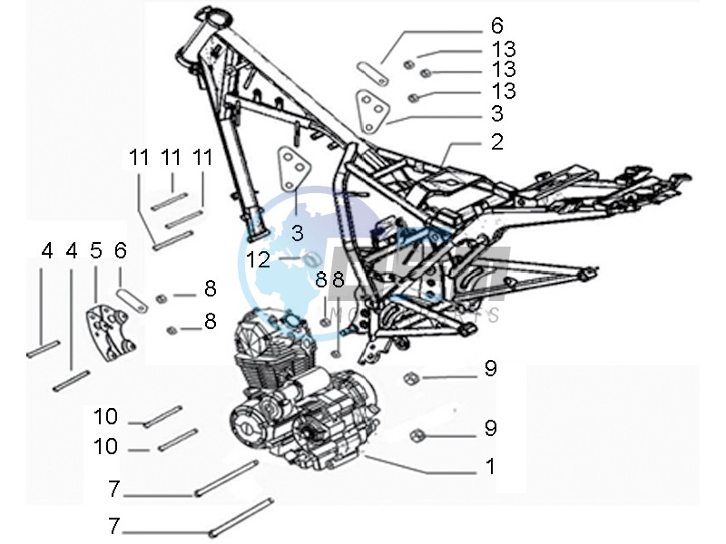 Engine and Frame