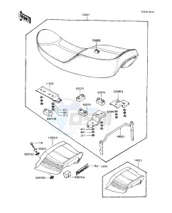 KZ 1000 R [EDDIE LAWSON REPLICA] (R1-R2) [EDDIE LAWSON REPLICA] drawing SEAT_SEAT COVER