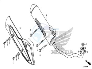 WW125EX2H WW125 E drawing EXHAUST MUFFLER