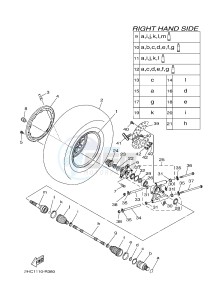 YXZ1000ES YXZ10YPSG YXZ1000R EPS SPECIAL EDITION (2HC1) drawing REAR WHEEL 2