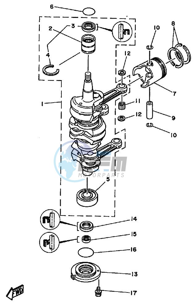 CRANKSHAFT--PISTON