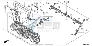 CB1000RD CB1000R UK - (E) drawing THROTTLE BODY