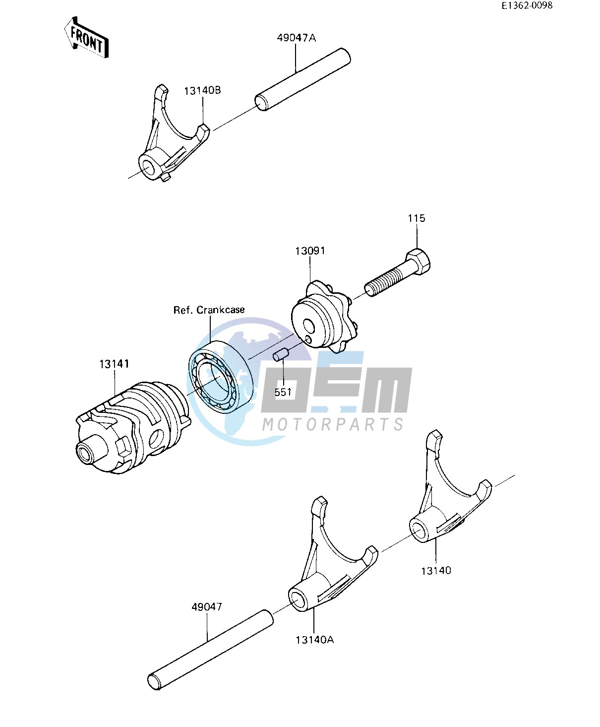 GEAR CHANGE DRUM & FORKS