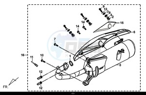 X'PRO 50 (25 Km/h) (AE05W9-NL) (E4) (L8-M1) drawing EXH. MUFFLER