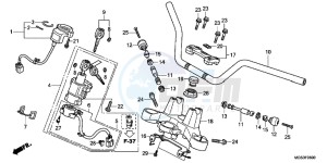 NC700XAD NC700X ABS Europe Direct - (ED) drawing HANDLE PIPE/TOP BRIDGE