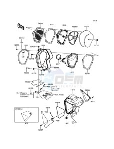 KLX450R KLX450AFF EU drawing Air Cleaner