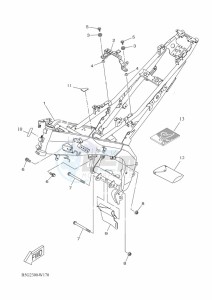 YZF125-A YZF-R125 (BGV2) drawing FRAME