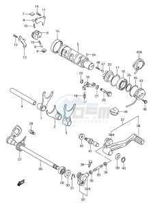 GSX750F (E2) drawing GEAR SHIFTING