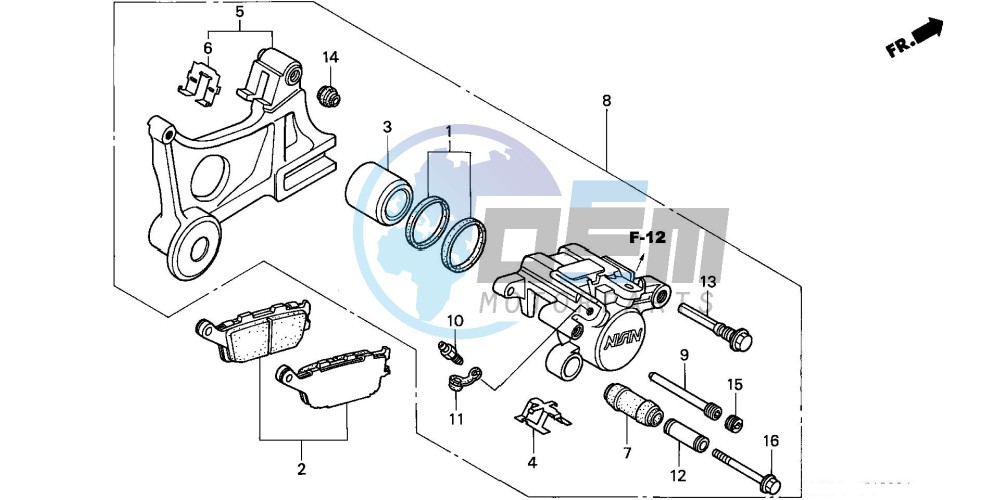 REAR BRAKE CALIPER