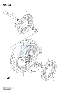 GSR750 (E21) drawing FRONT WHEEL (GSR750UEL2 E21)