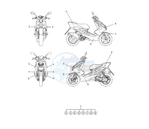 YQ AEROX 50 drawing GRAPHIC