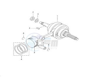 YP R X-MAX 250 drawing CRANKSHAFT AND PISTON