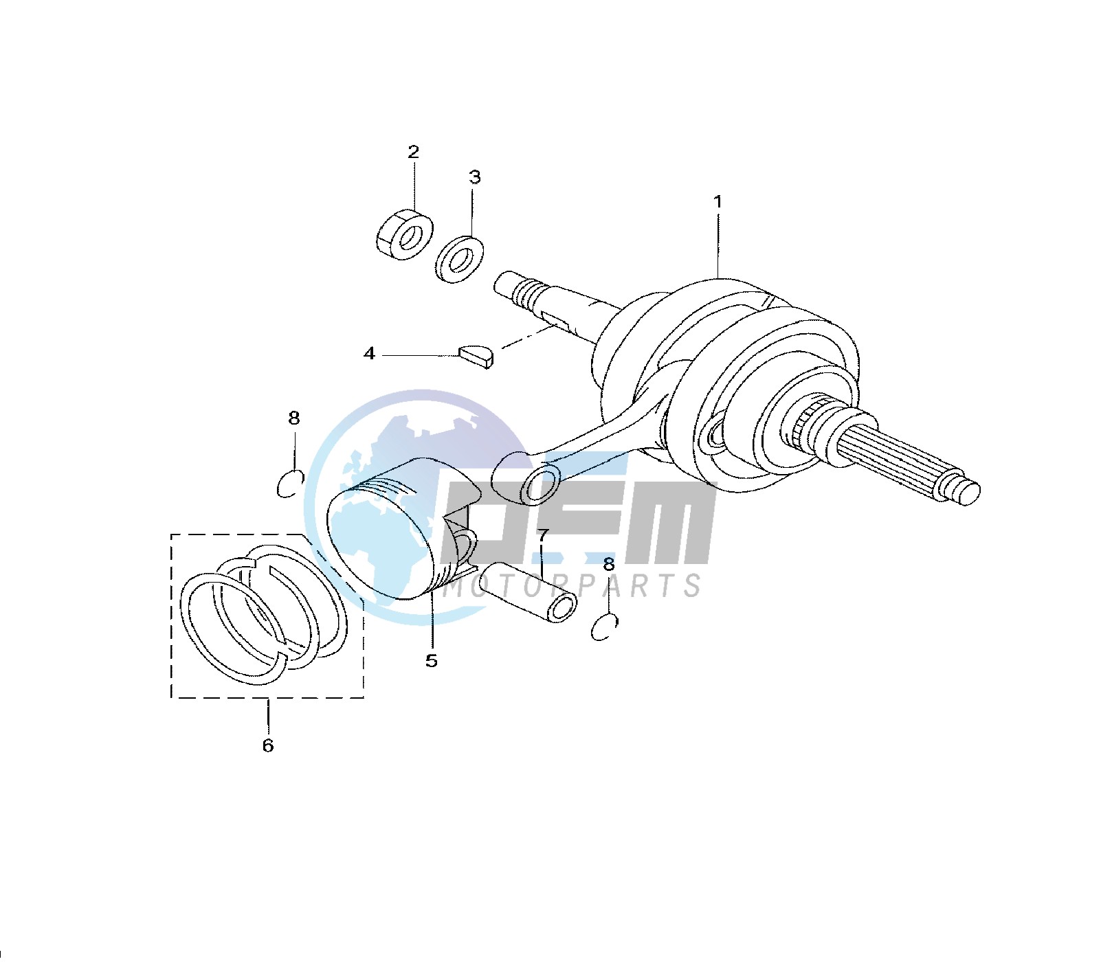 CRANKSHAFT AND PISTON