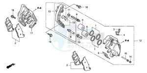 CBF1000S drawing FRONT BRAKE CALIPER (CBF1000)