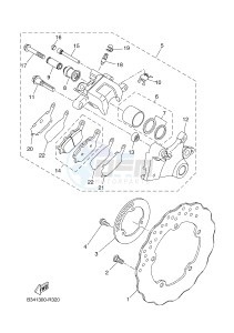 XSR700 (B341 B341 B341) drawing REAR BRAKE CALIPER