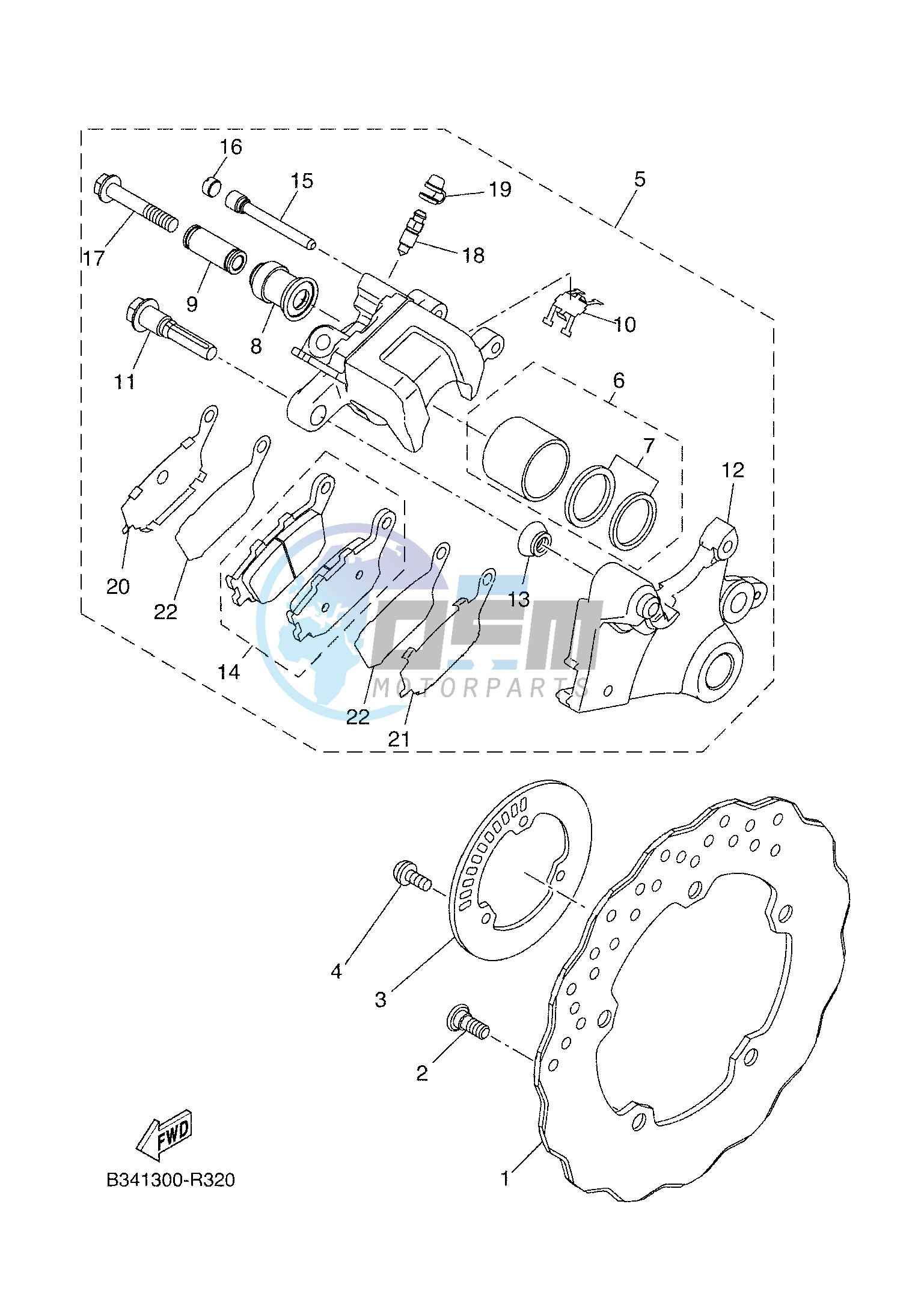 REAR BRAKE CALIPER