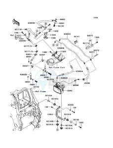 ZZR1400_ABS ZX1400D8F FR GB XX (EU ME A(FRICA) drawing Brake Piping