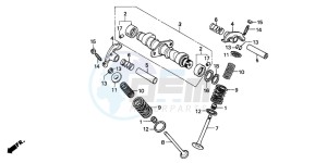 CB250 TWO FIFTY drawing CAMSHAFT/VALVE