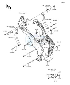 Z1000 ABS ZR1000GEF FR GB XX (EU ME A(FRICA) drawing Engine Mount