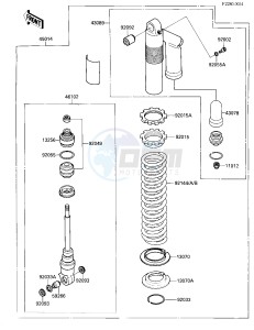 KX 250 F [KX250] (F1) [KX250] drawing SHOCK ABSORBER-- S- -