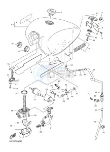 XVS950CU XV950 (2DE2) drawing FUEL TANK