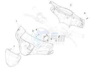 LIBERTY 125 4T IGET CORPORATE E4 (EMEA) drawing Handlebars coverages