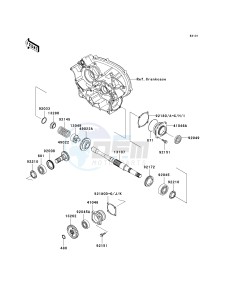 KSV 700 B [KFX 700] (B6F-B9F) B7F drawing FRONT BEVEL GEAR