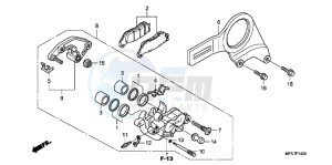 CB1000RC drawing REAR BRAKE CALIPER (CB1000R)